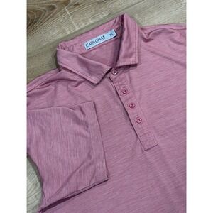 Cariloha Mens XL Pink Bamboo Viscose Blend Performance Stretch Polo Shirt Pink